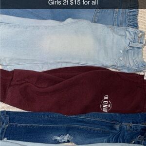 Old Navy Blue and Red Jeans Classic Denim